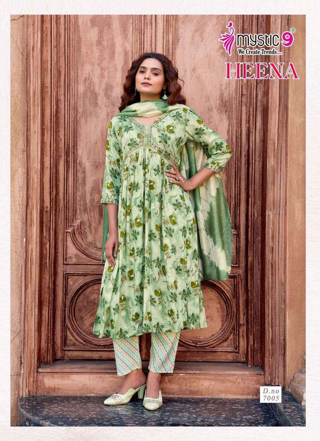 Mystic 9 Heena Vol-7 Rayon Readymade Suit (8 pcs Catalogue)