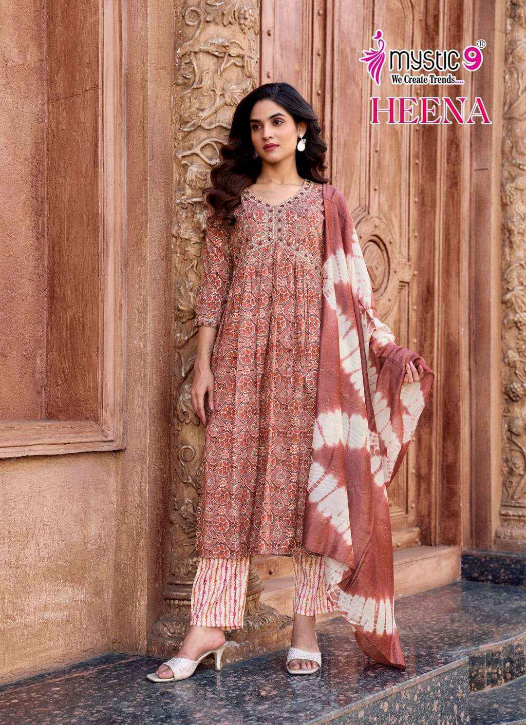 Mystic 9 Heena Vol-7 Rayon Readymade Suit (8 pcs Catalogue)