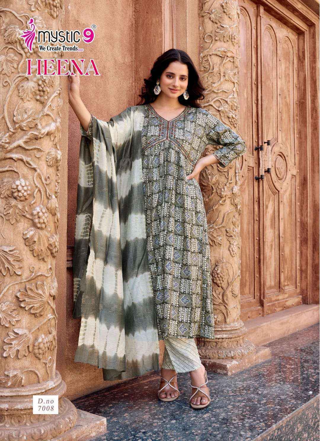Mystic 9 Heena Vol-7 Rayon Readymade Suit (8 pcs Catalogue)