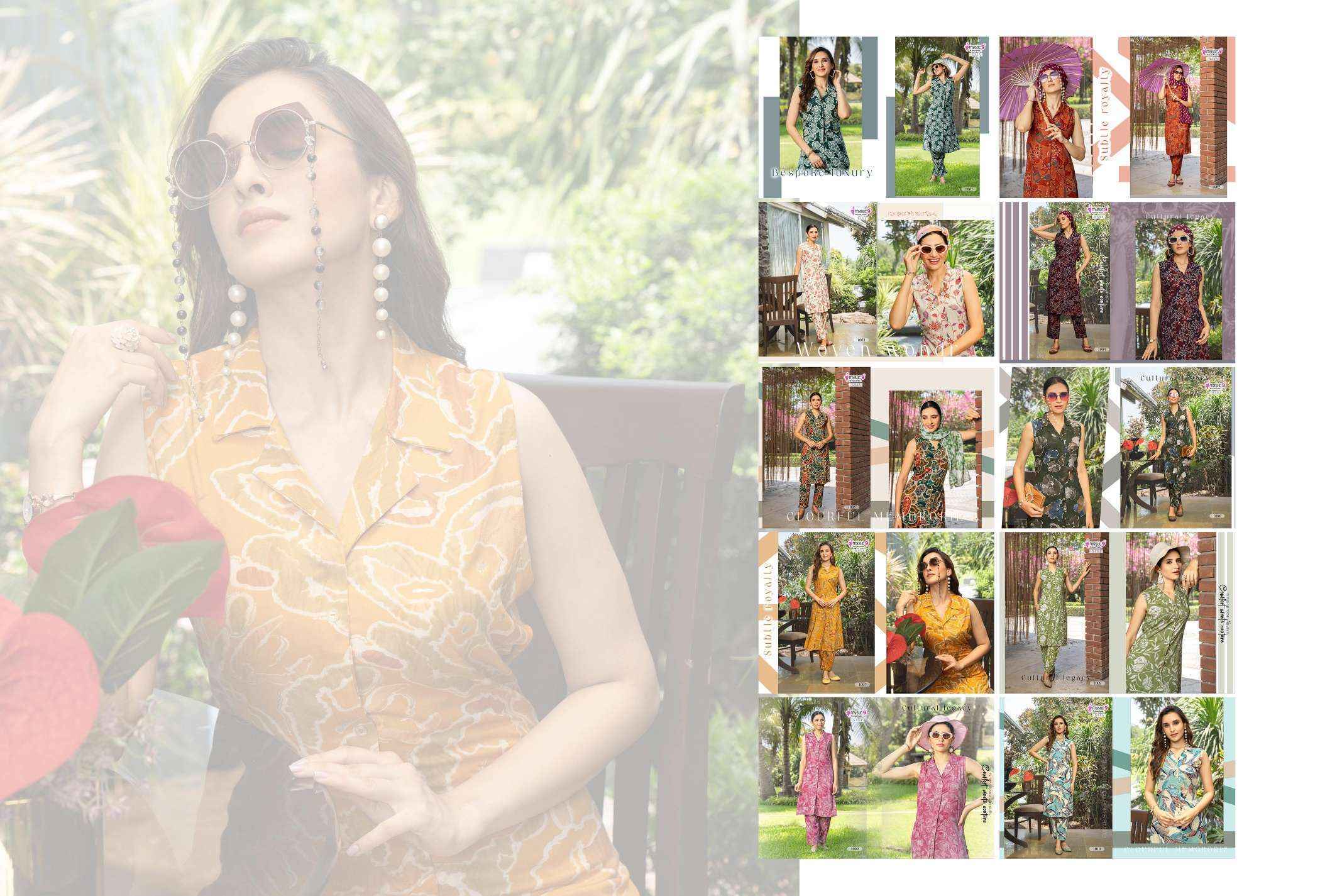 Mystic 9 Sana Vol-1 Rayon Kurti With Bottom (10 pcs Catalogue)