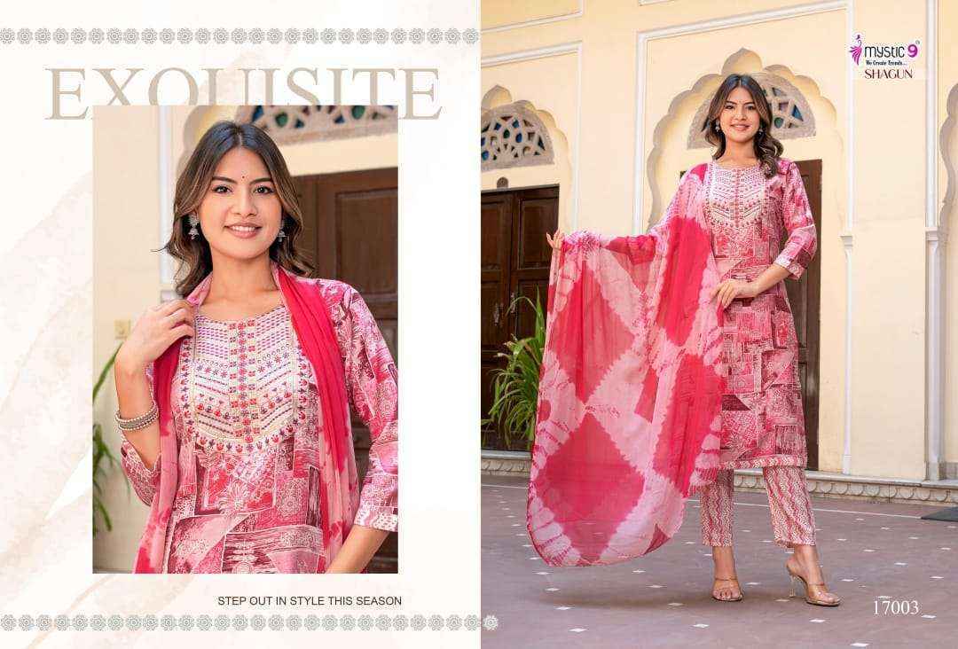 Mystic 9 Shagun Vol-18 Rayon Readymade Suit (8 pcs Catalogue)