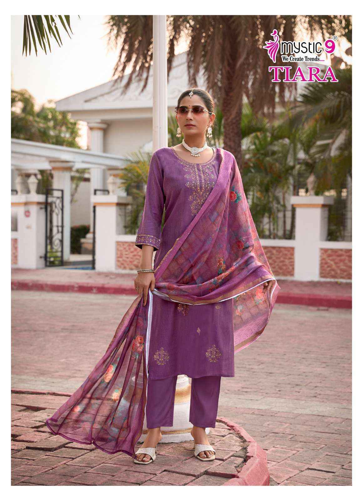 Mystic 9 Tiara Vol 1 Simer Kurti Combo 6 pcs Catalogue