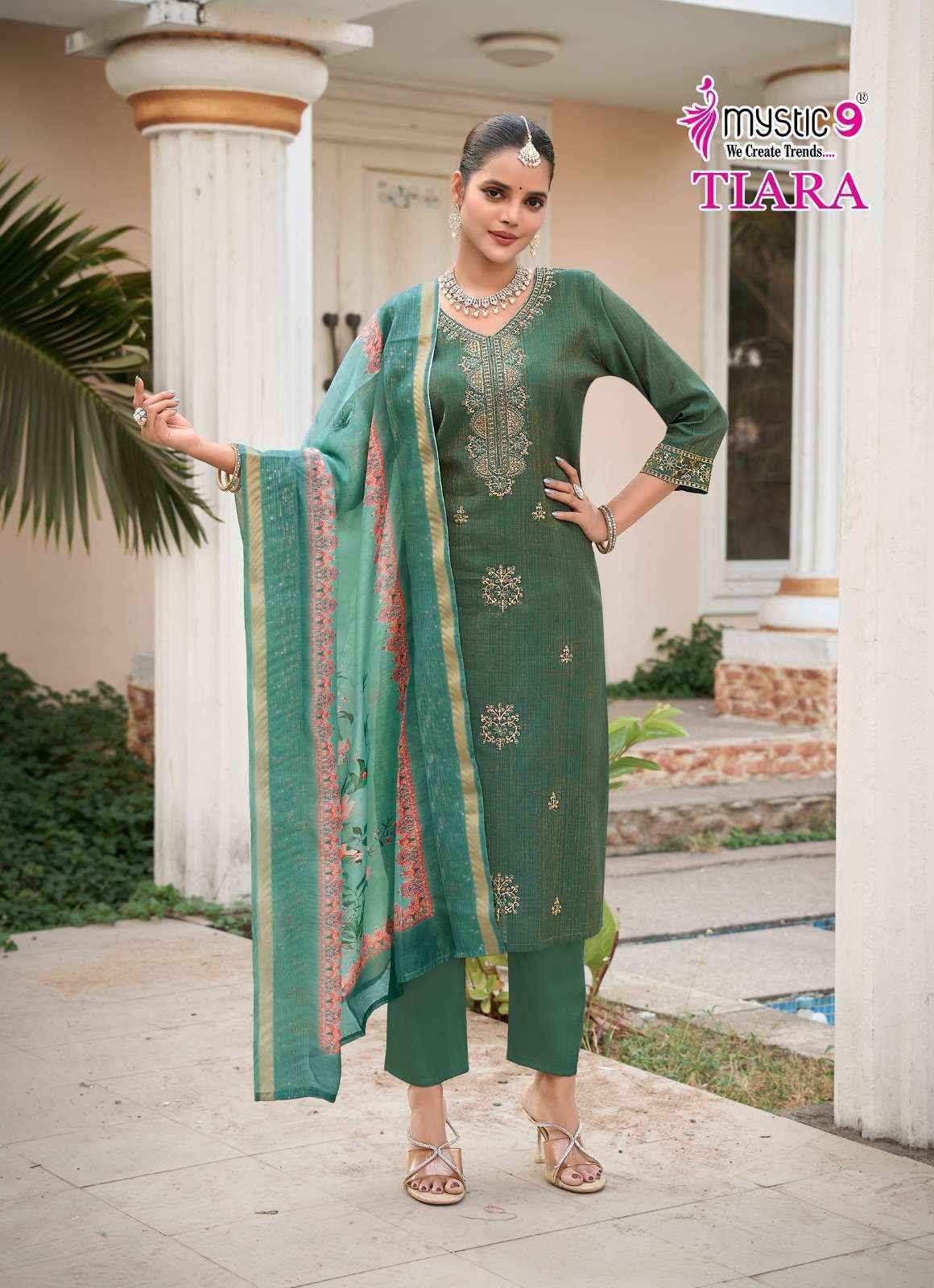 Mystic 9 Tiara Vol 1 Simer Kurti Combo 6 pcs Catalogue