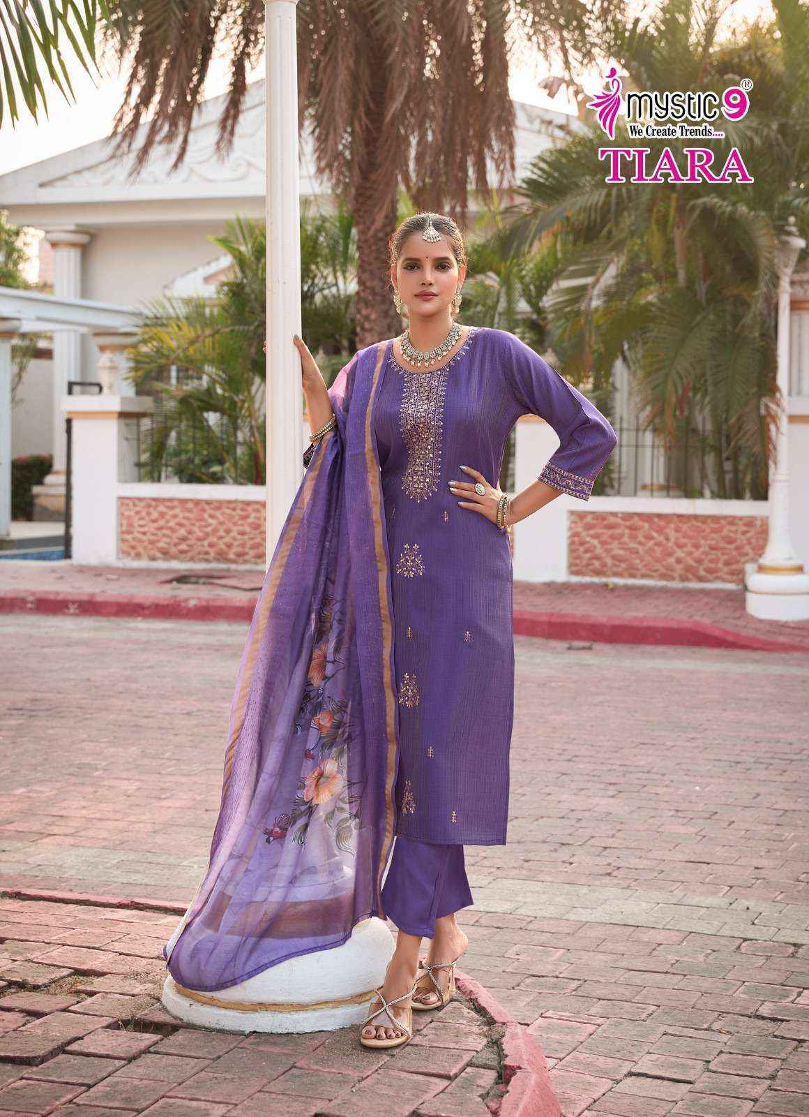 Mystic 9 Tiara Vol 1 Simer Kurti Combo 6 pcs Catalogue