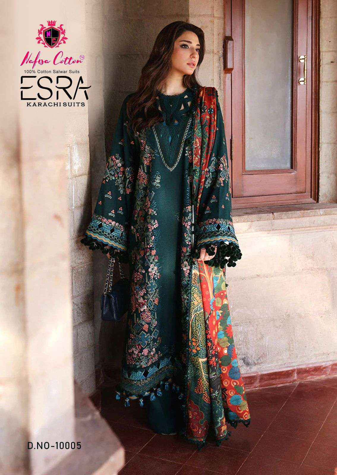 Nafisa Cotton Esra Karachi Vol-10 Cotton Dress Material (6 Pc Catalog)