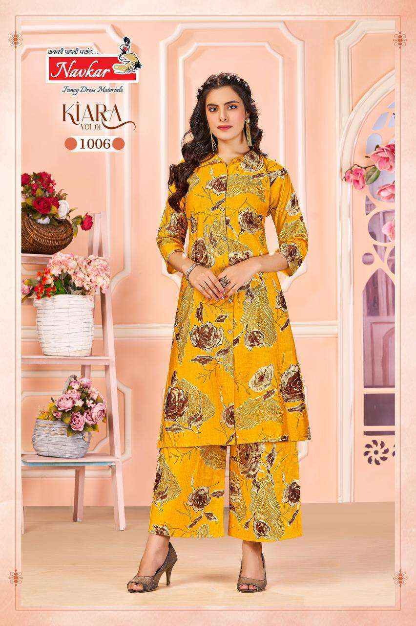 Navkar Kiara Vol-1 Vertican Kurti With Bottom (6 pcs Catalogue)