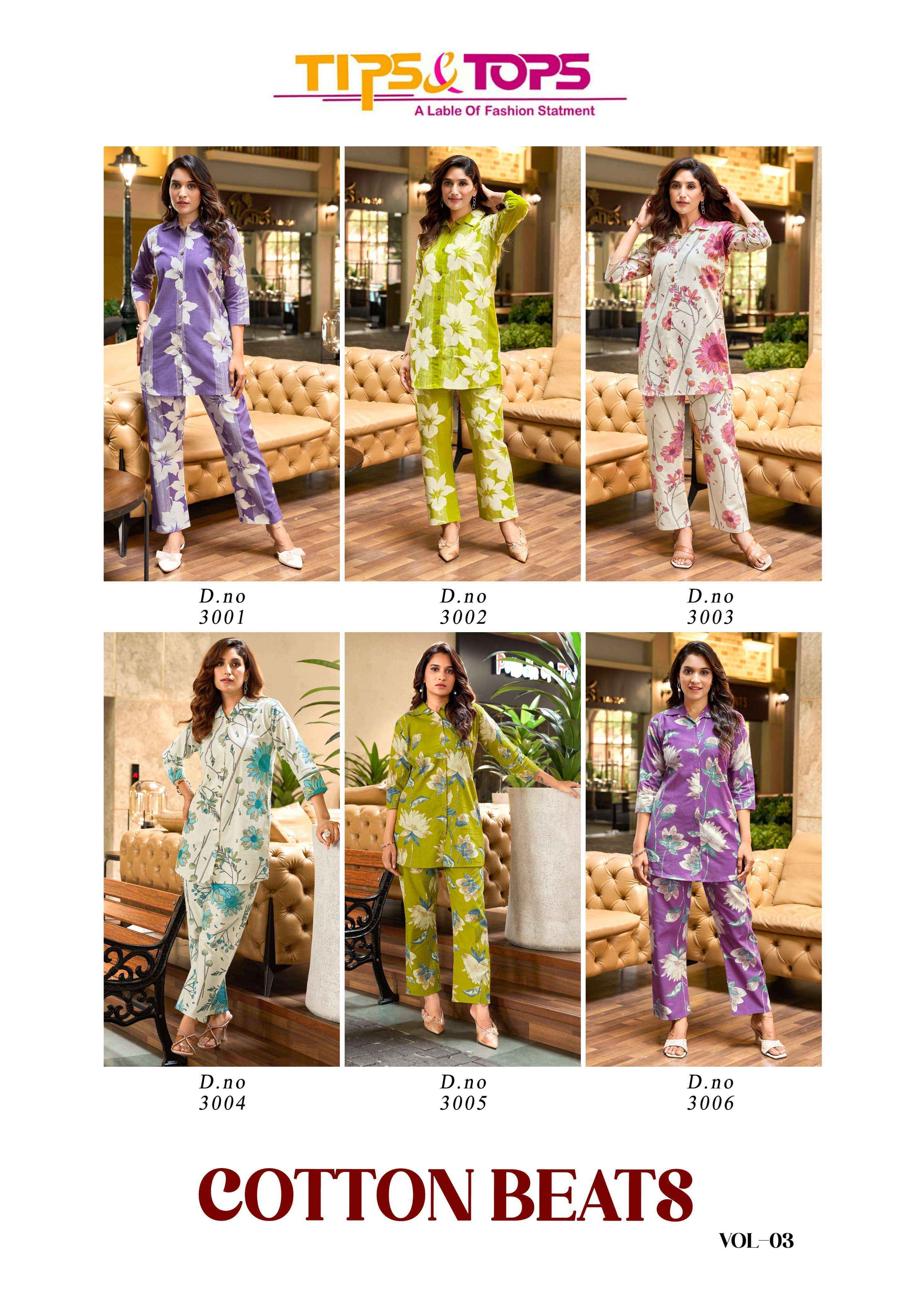 Ossm Cotton Beats Vol-3 Cotton Co ord Set (6 pcs Catalogue)