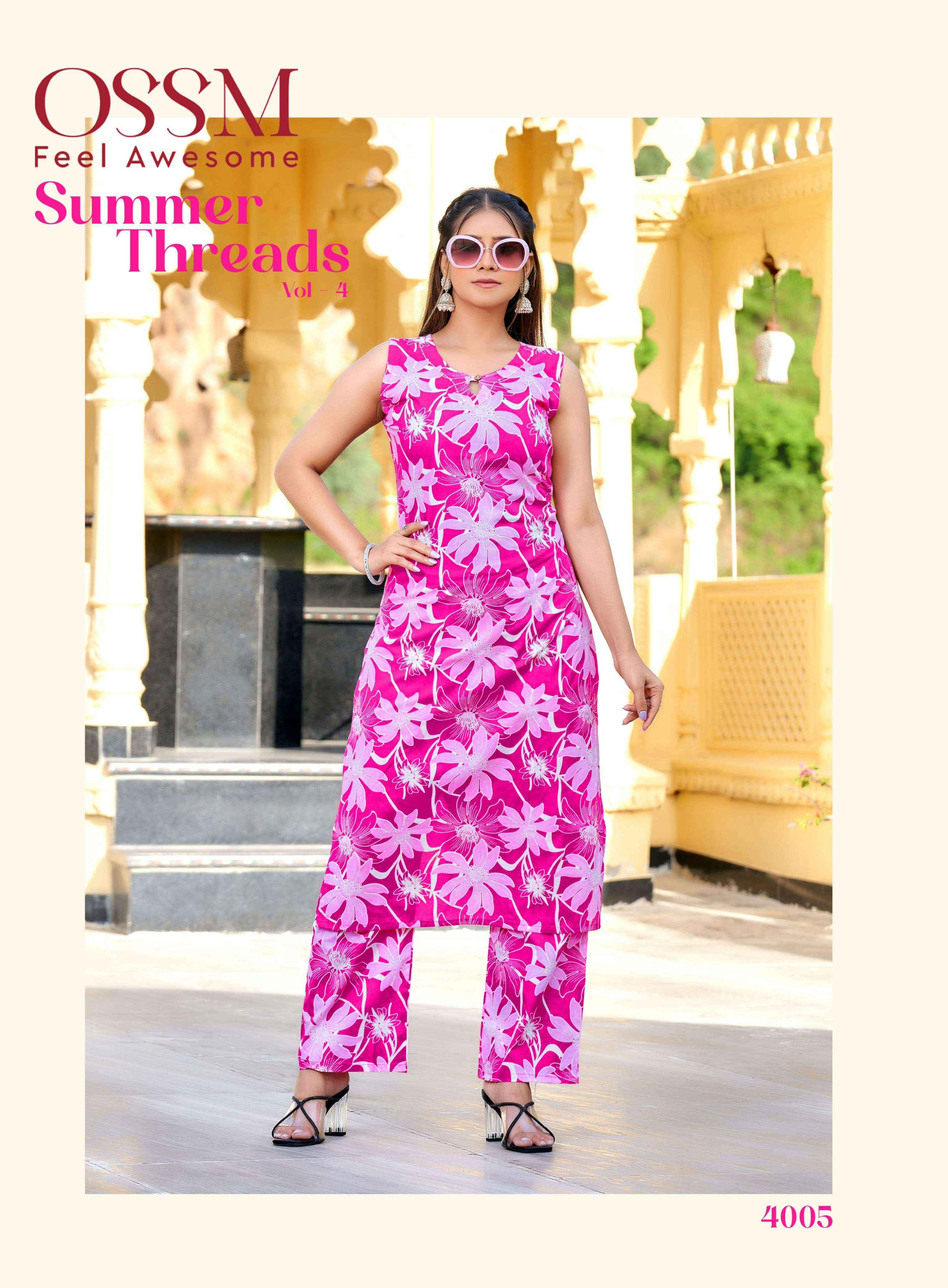 Ossm Summer Threads Vol-4 Cotton Co ord Set (6 pcs Catalogue)