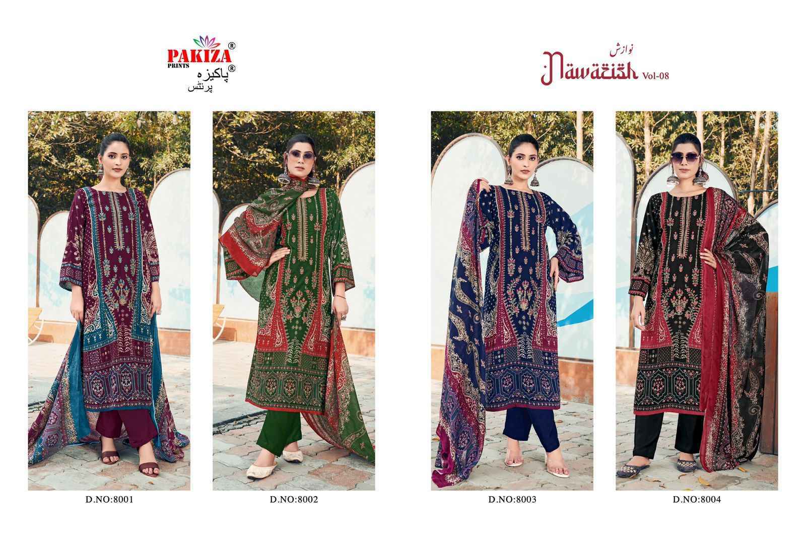 Pakiza Prints Nawazish Vol 8 Rayon Dress Material 4 pcs Catalogue