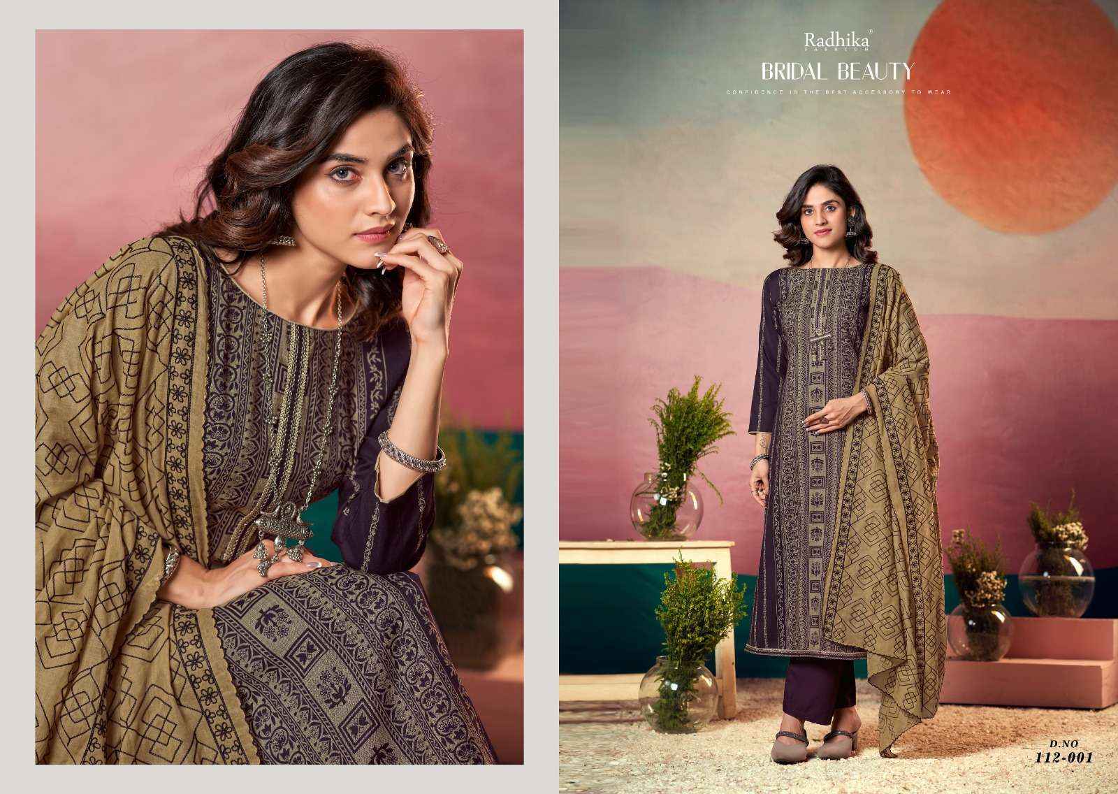Radhika Fashion Azara Black Berry Vol-17 Cotton Dress Material (4 pcs Catalogue)