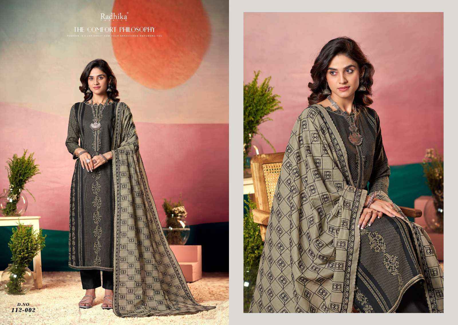 Radhika Fashion Azara Black Berry Vol-17 Cotton Dress Material (4 pcs Catalogue)