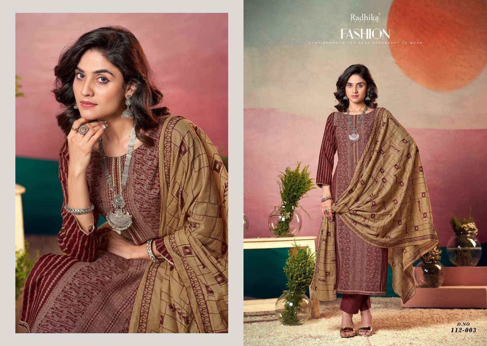 Radhika Fashion Azara Black Berry Vol-17 Cotton Dress Material (4 pcs Catalogue)