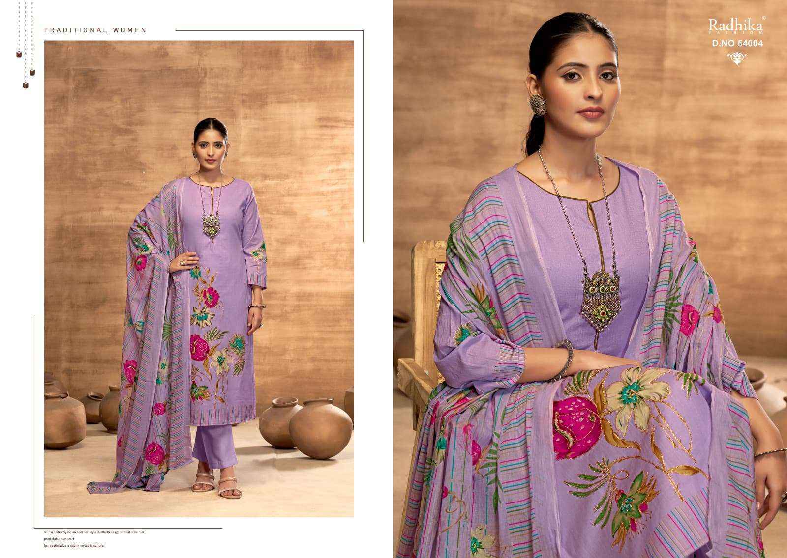 Radhika Fashion Azara Sabhnam Lawn Cotton Dress Material (4 pcs Catalogue)