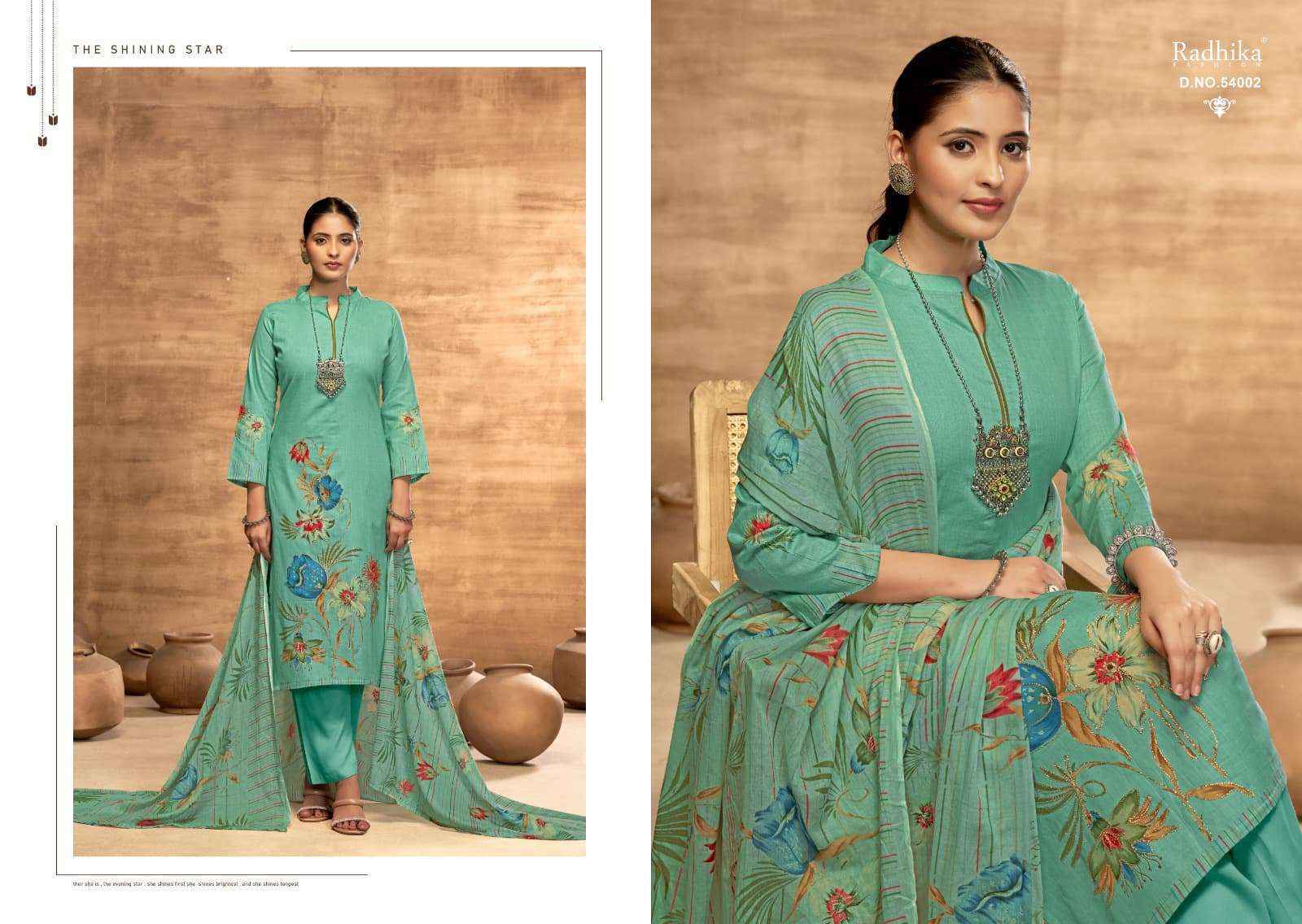 Radhika Fashion Azara Sabhnam Lawn Cotton Dress Material (4 pcs Catalogue)