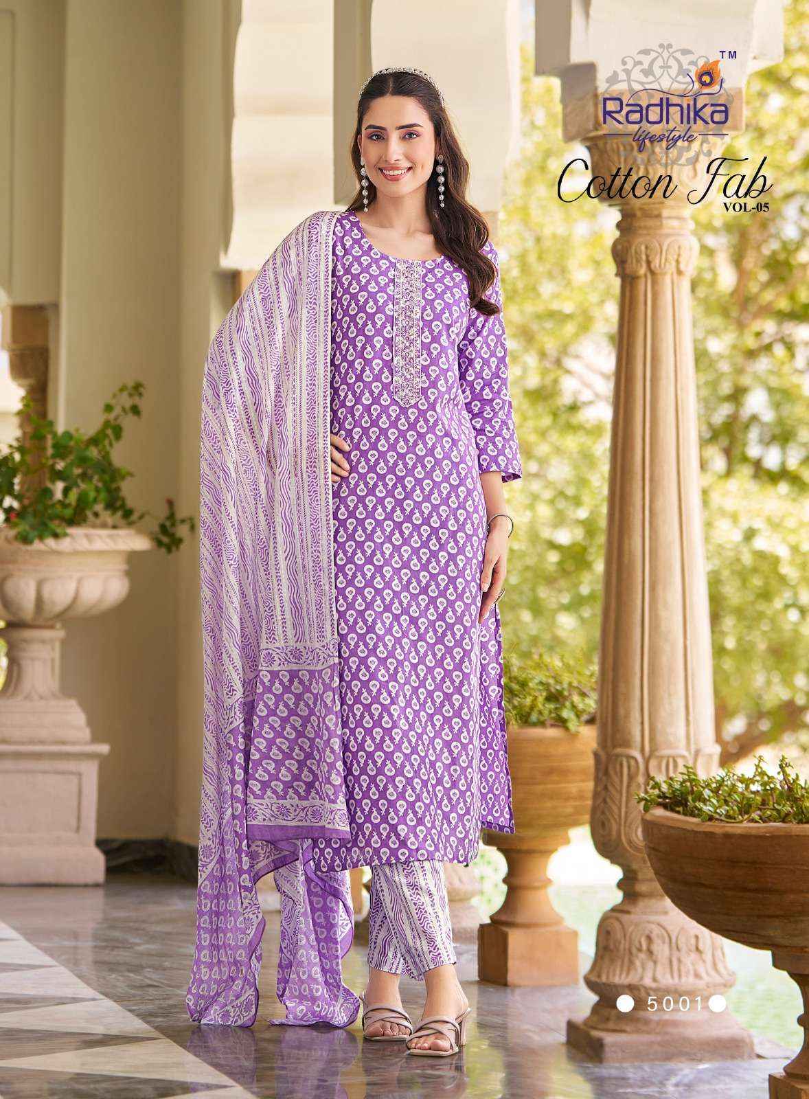 Radhika Lifestyle Cotton Fab Vol-5 Cotton Readymade Suit (8 pcs Catalogue)