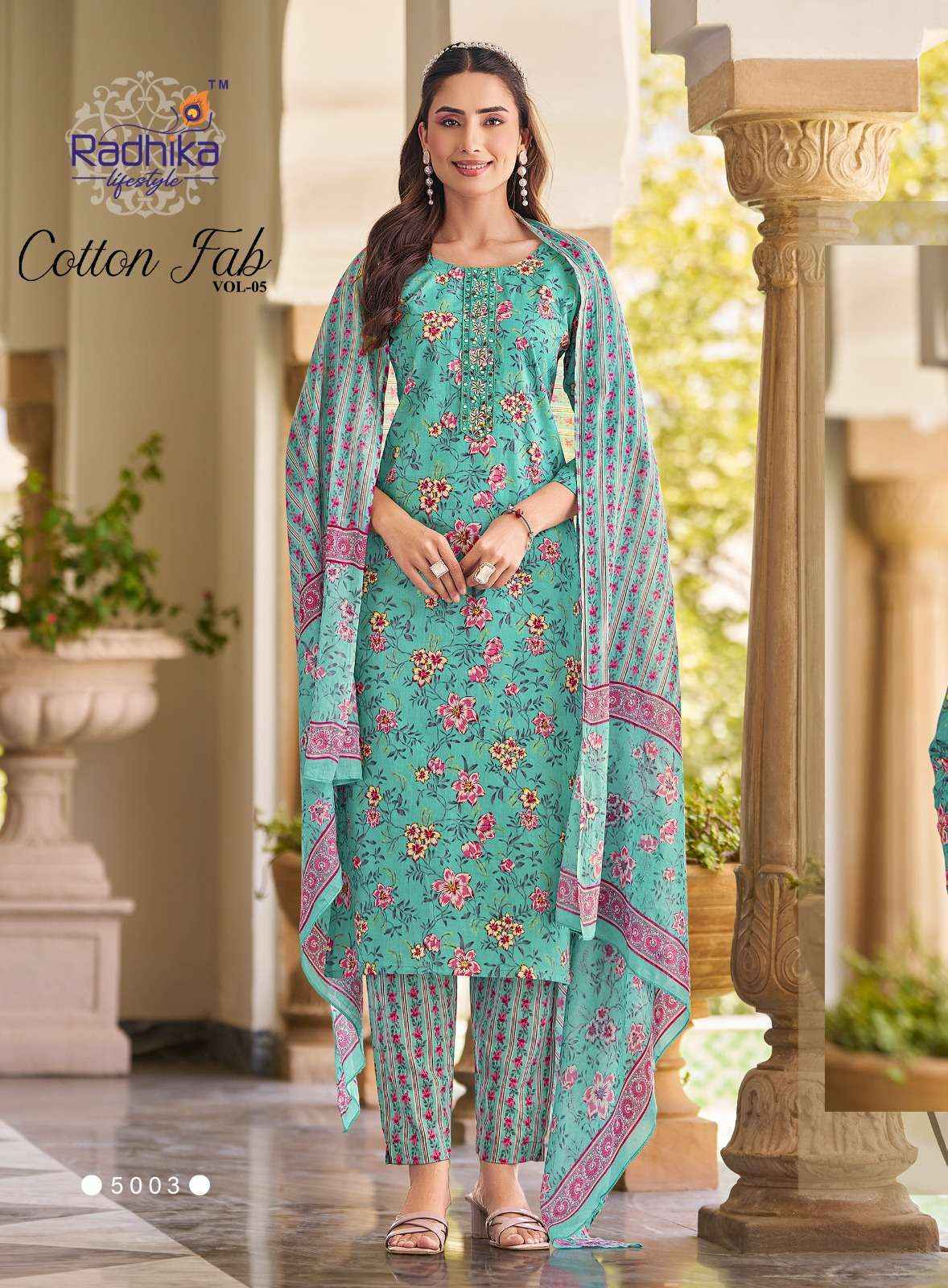 Radhika Lifestyle Cotton Fab Vol-5 Cotton Readymade Suit (8 pcs Catalogue)