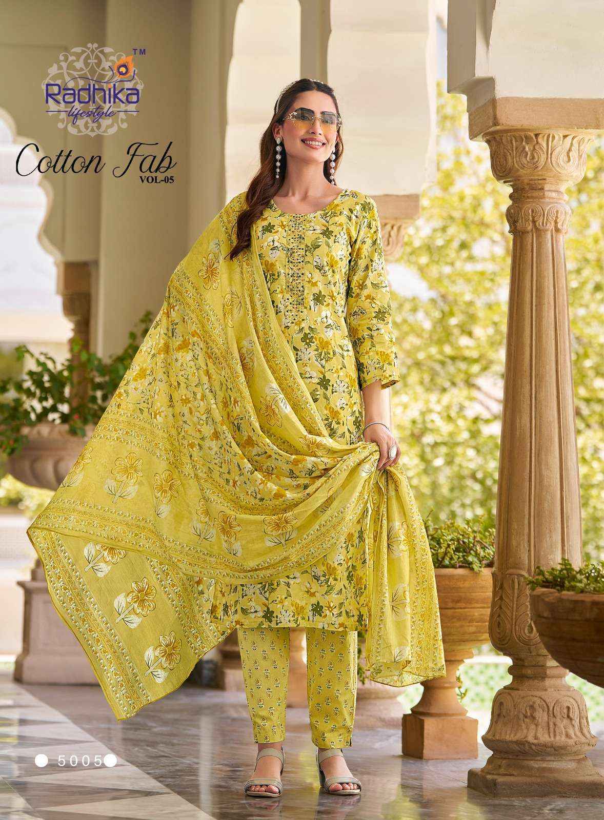 Radhika Lifestyle Cotton Fab Vol-5 Cotton Readymade Suit (8 pcs Catalogue)