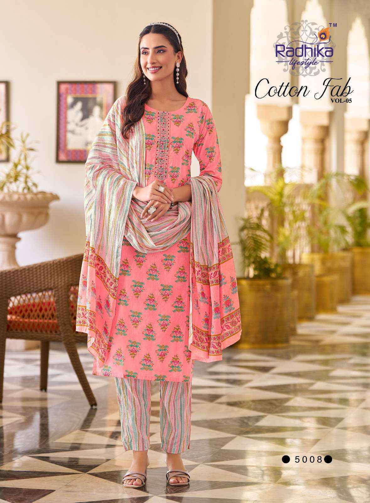 Radhika Lifestyle Cotton Fab Vol-5 Cotton Readymade Suit (8 pcs Catalogue)