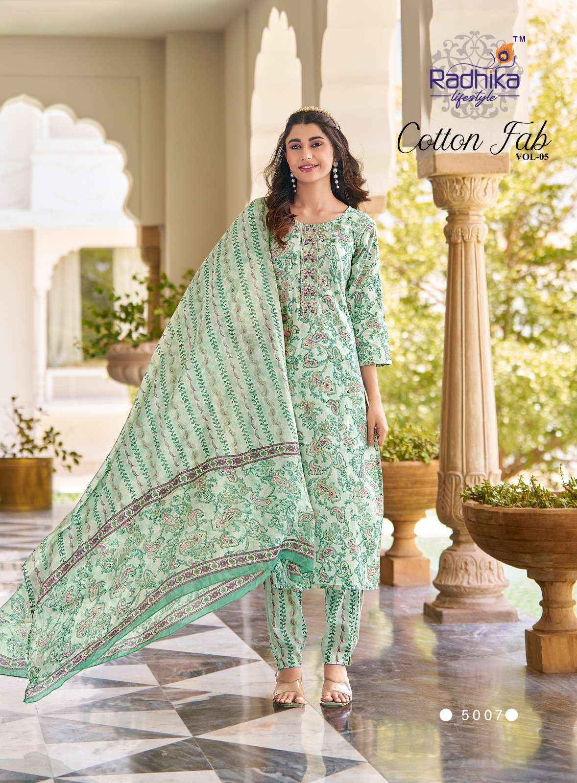 Radhika Lifestyle Cotton Fab Vol-5 Cotton Readymade Suit (8 pcs Catalogue)