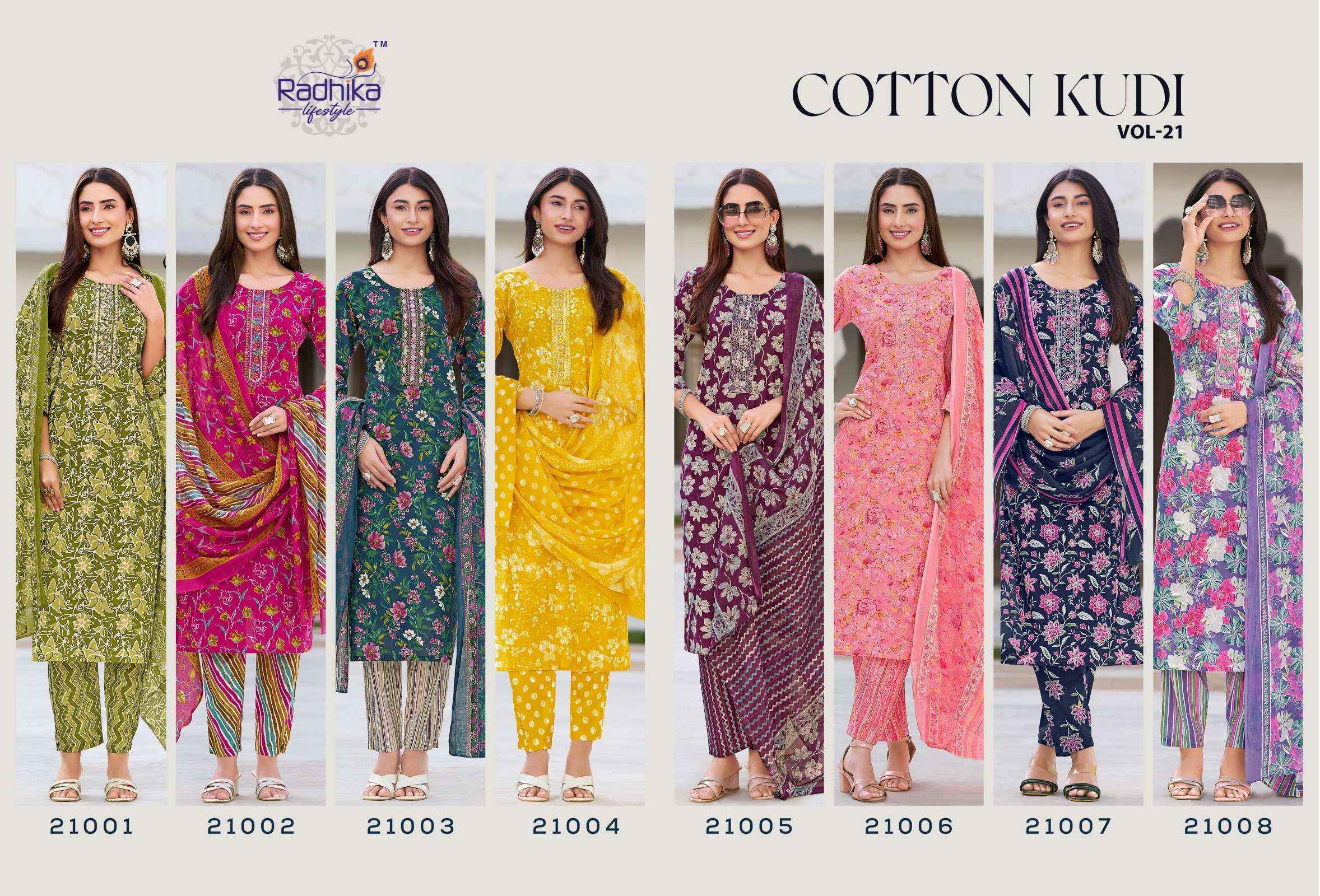 Radhika Lifestyle Cotton Kudi Vol-21 Cotton Readymade Suit (8 pcs Catalogue)