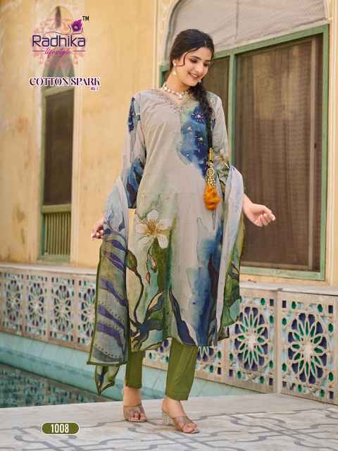 Radhika Lifestyle Cotton Spark Vol-1 Cotton Readymade Suit (8 pcs Catalogue)