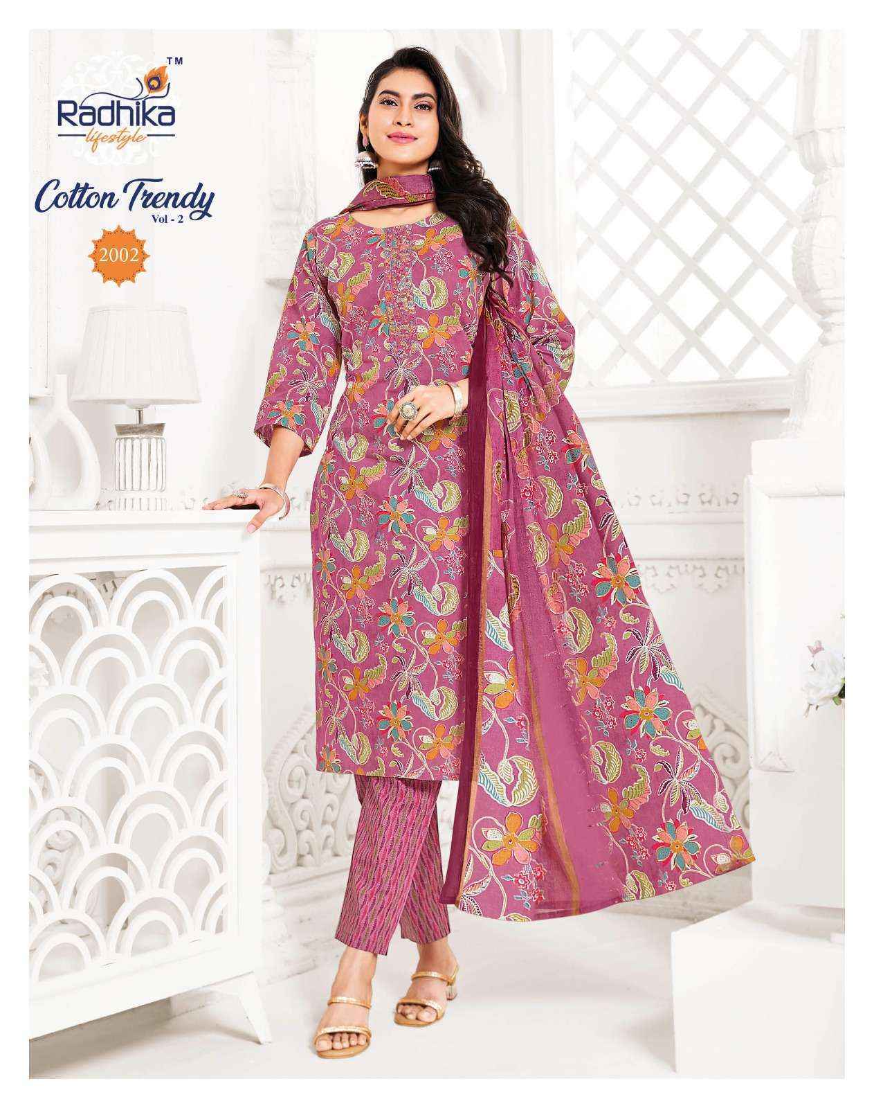 Radhika Lifestyle Cotton Trendy Vol-2 Cotton Readymade Suit (8 pcs Catalogue)