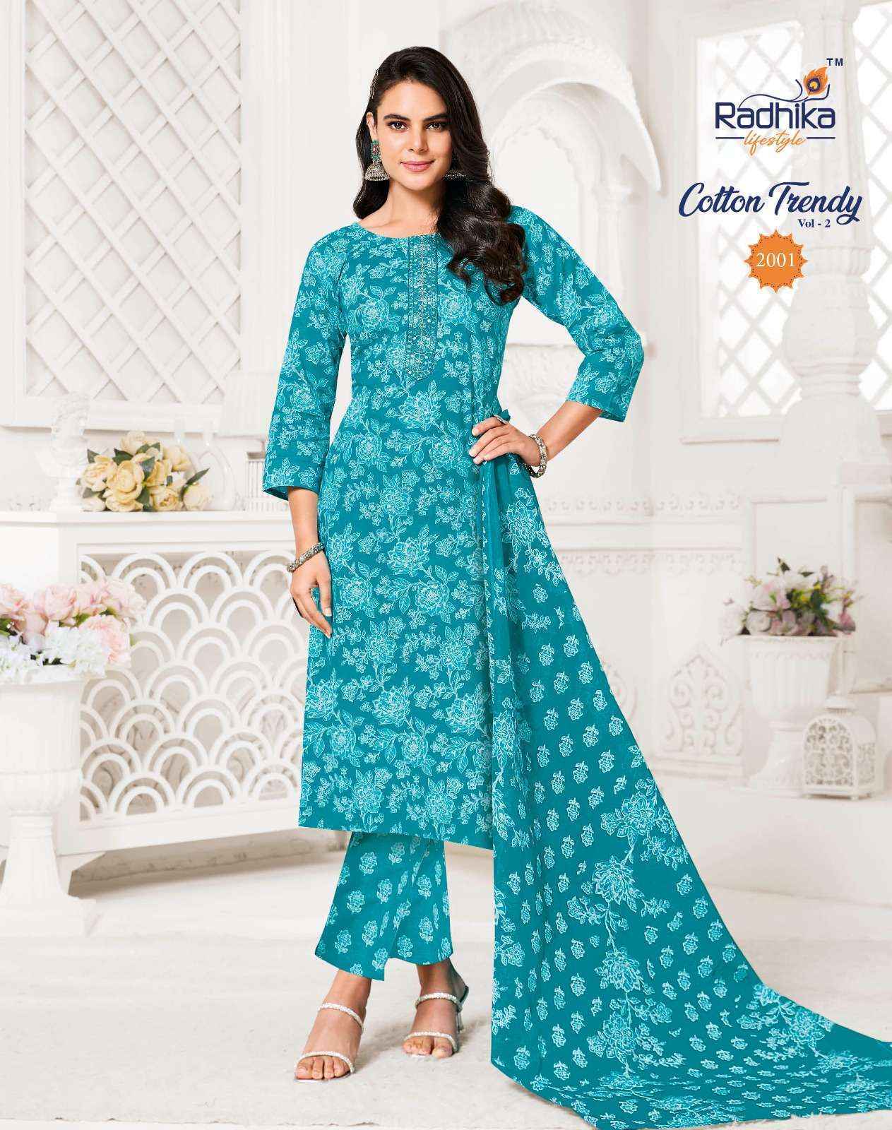 Radhika Lifestyle Cotton Trendy Vol-2 Cotton Readymade Suit (8 pcs Catalogue)