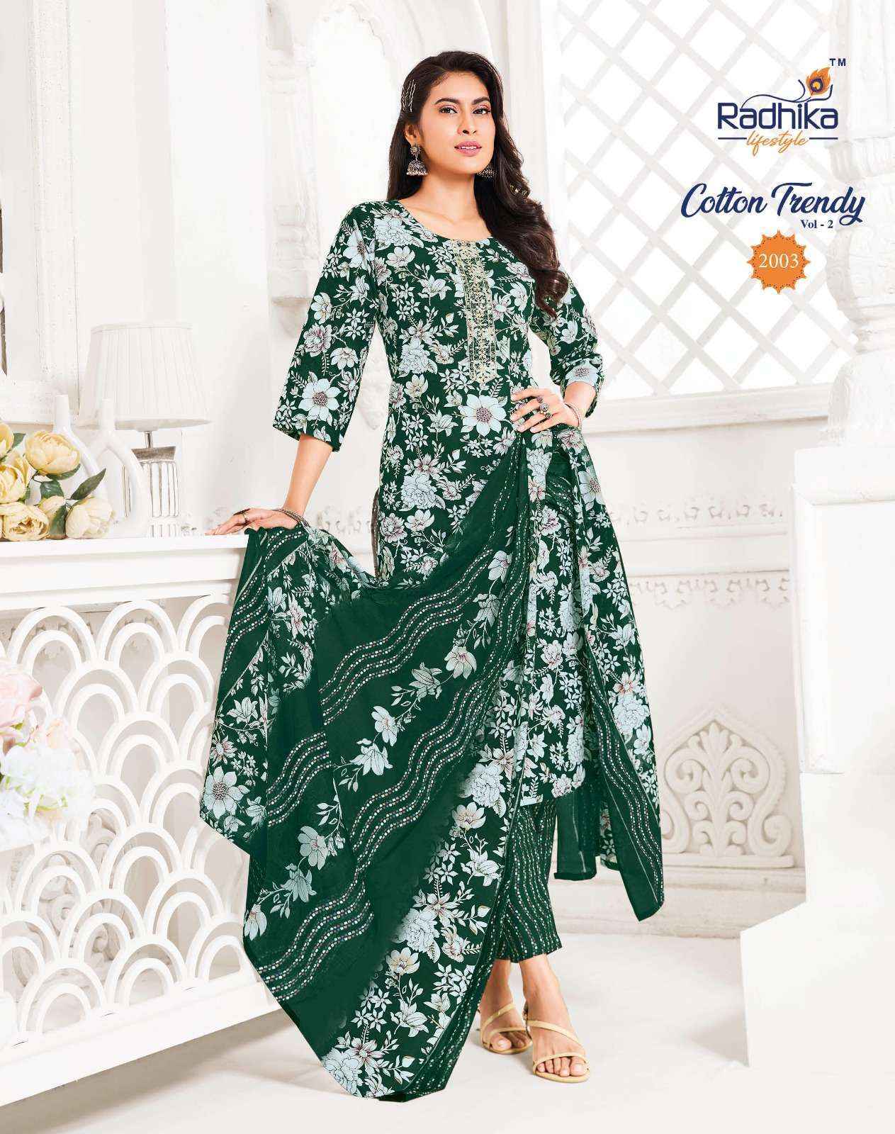 Radhika Lifestyle Cotton Trendy Vol-2 Cotton Readymade Suit (8 pcs Catalogue)