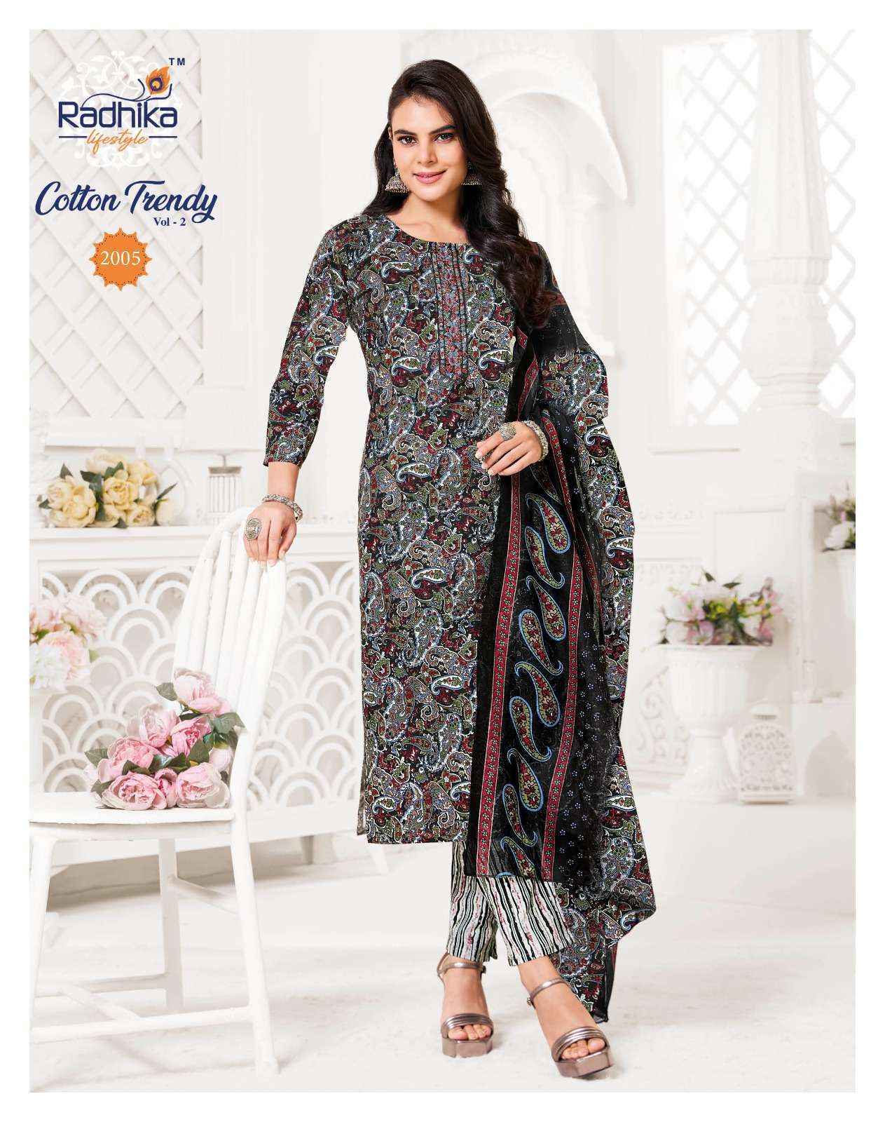 Radhika Lifestyle Cotton Trendy Vol-2 Cotton Readymade Suit (8 pcs Catalogue)