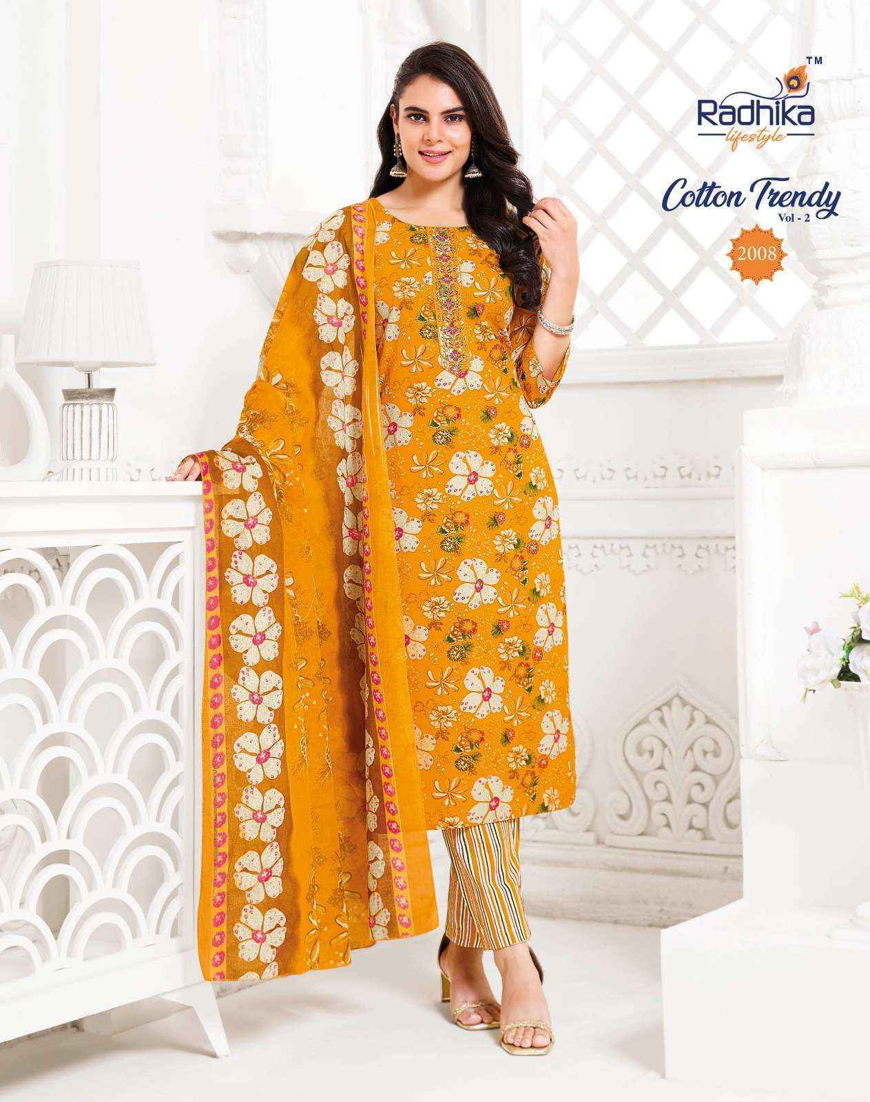 Radhika Lifestyle Cotton Trendy Vol-2 Cotton Readymade Suit (8 pcs Catalogue)
