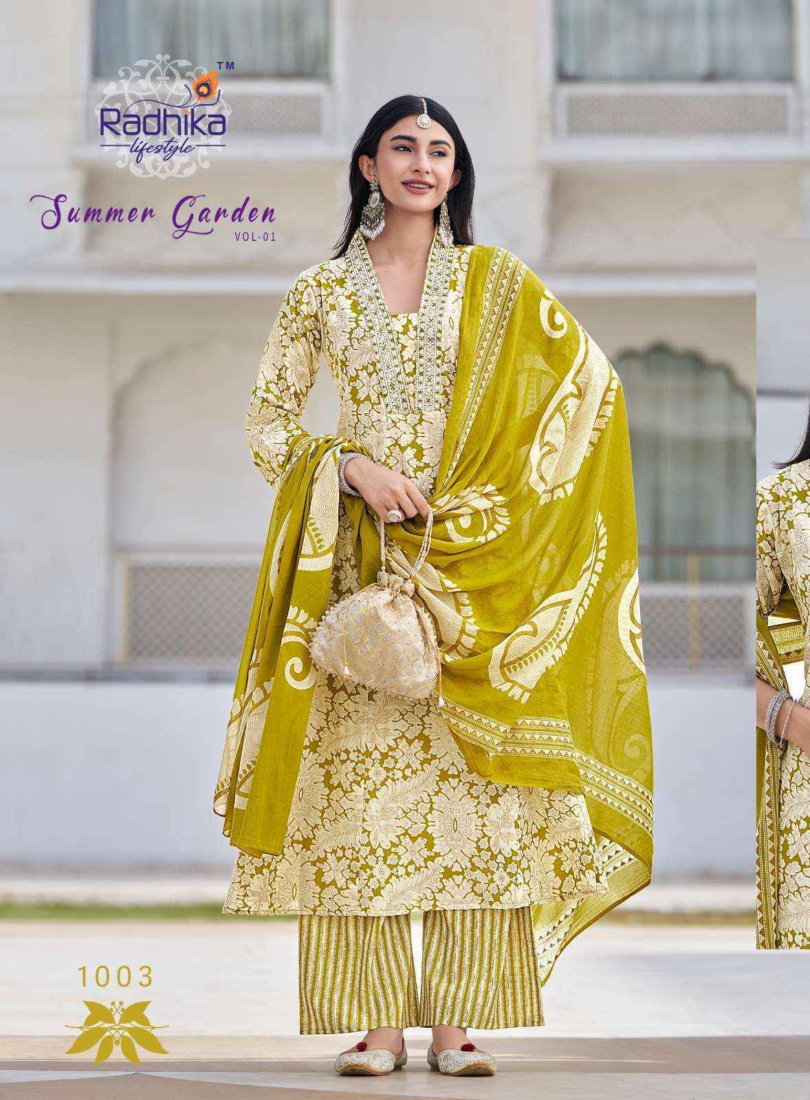 Radhika Lifestyle Summer Garden Vol 1 Cotton Kurti Combo 8 pcs Catalogue
