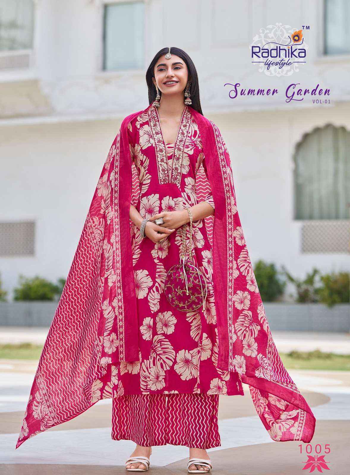 Radhika Lifestyle Summer Garden Vol 1 Cotton Kurti Combo 8 pcs Catalogue
