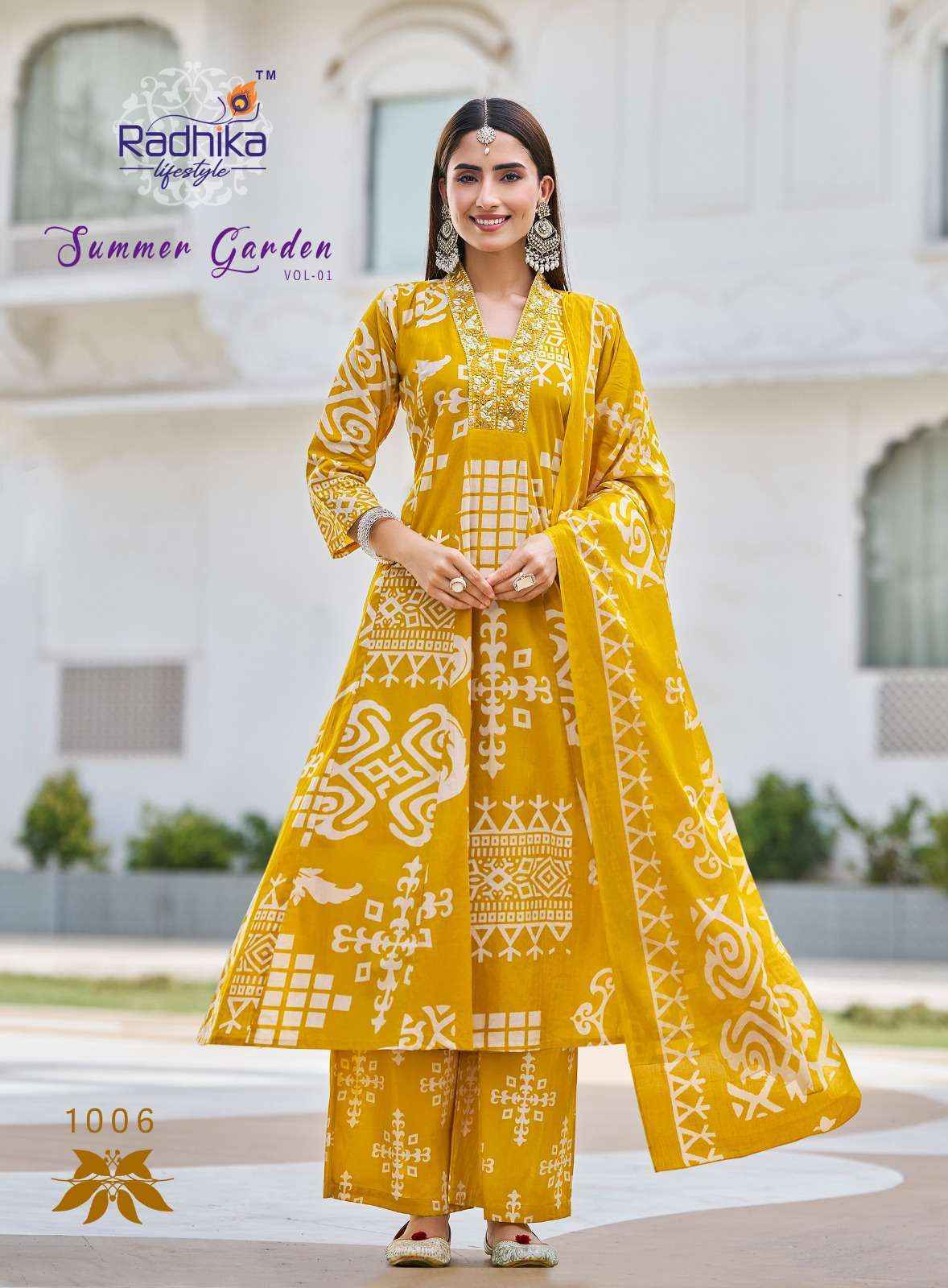 Radhika Lifestyle Summer Garden Vol 1 Cotton Kurti Combo 8 pcs Catalogue