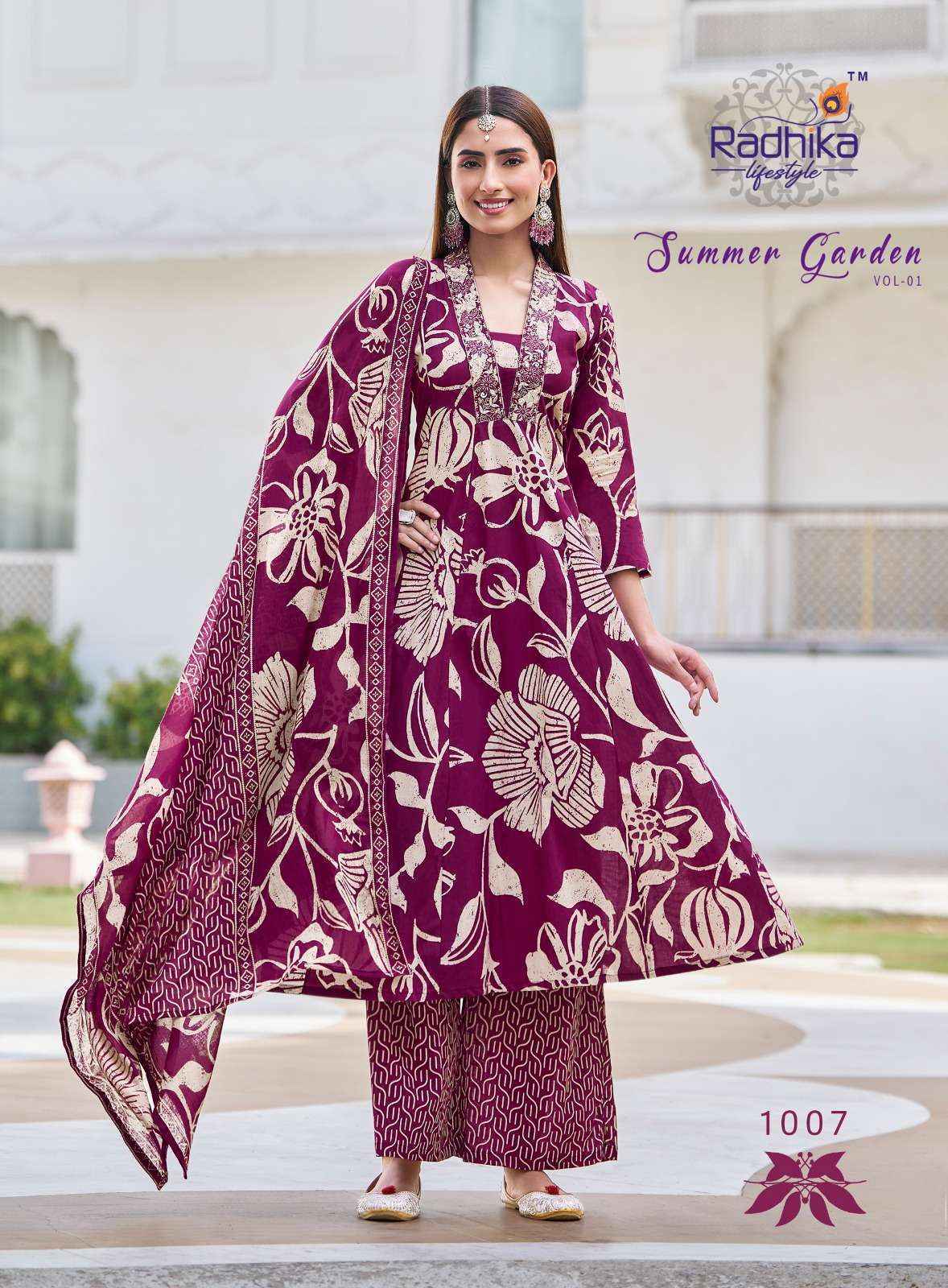 Radhika Lifestyle Summer Garden Vol 1 Cotton Kurti Combo 8 pcs Catalogue