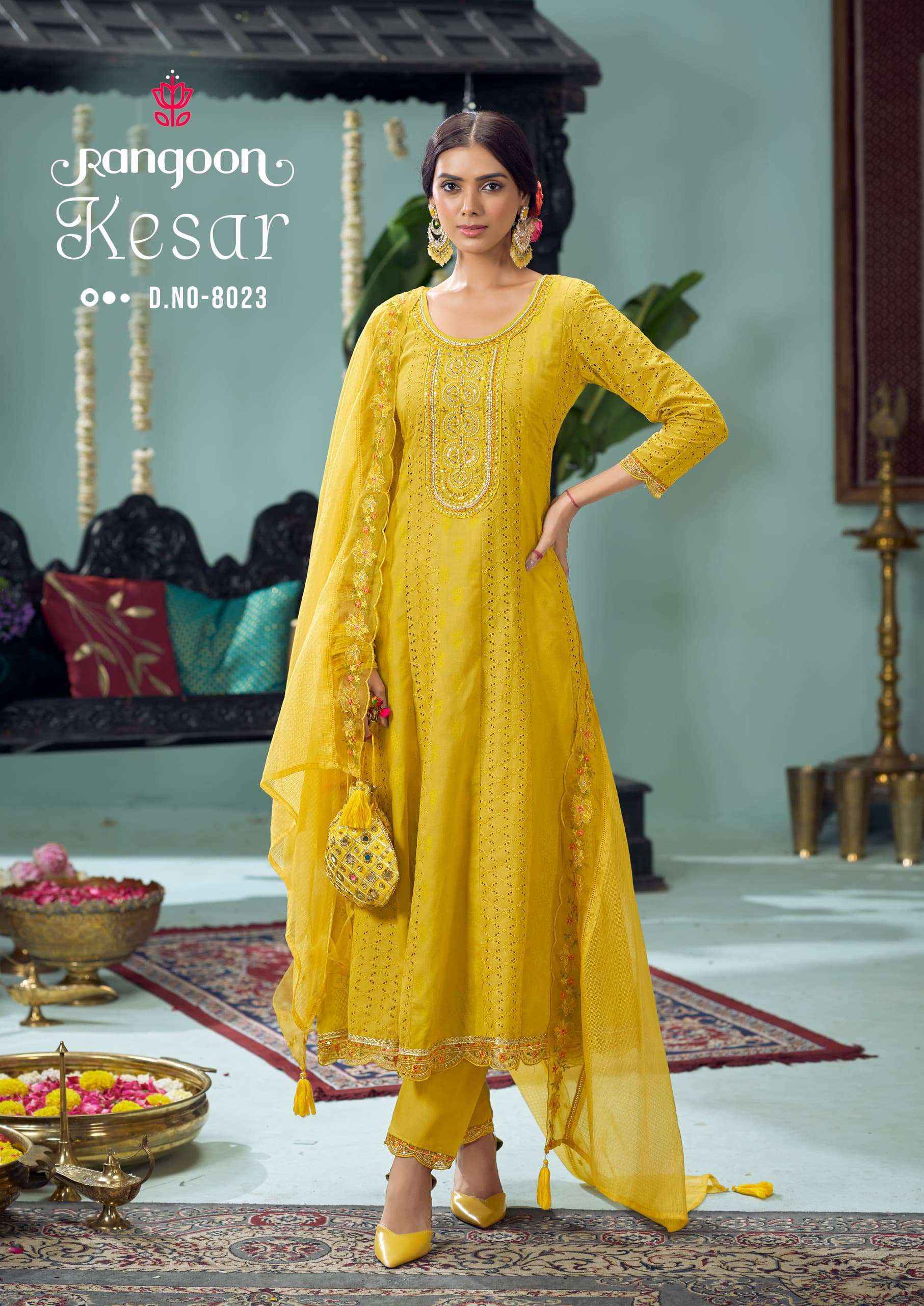 Rangoon Kesar Cotton Readymade Suit (4 pcs Catalogue)