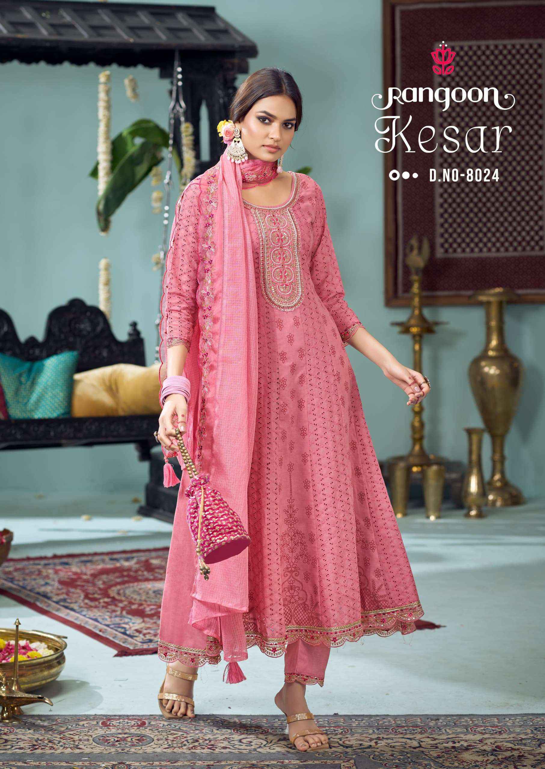 Rangoon Kesar Cotton Readymade Suit (4 pcs Catalogue)