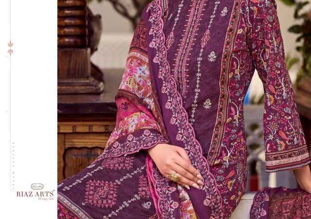 Riaz Arts Chevron Cotton Dress Material (6 pcs Catalogue)