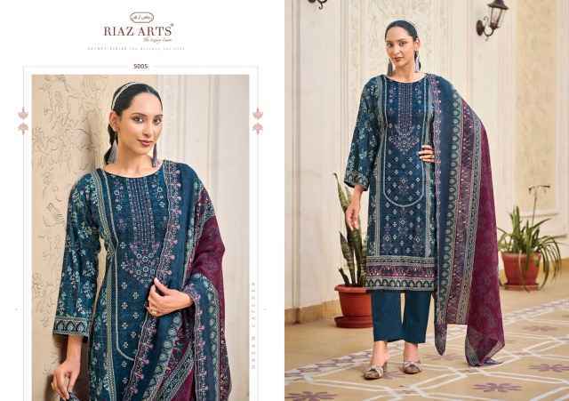 Riaz Arts Chevron Cotton Dress Material (6 pcs Catalogue)