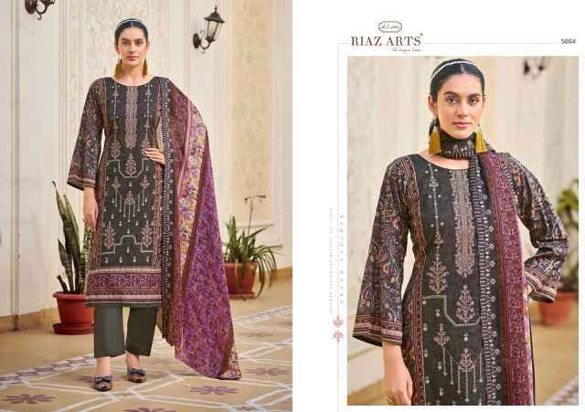 Riaz Arts Chevron Cotton Dress Material (6 pcs Catalogue)