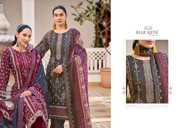 Riaz Arts Chevron Cotton Dress Material (6 pcs Catalogue)