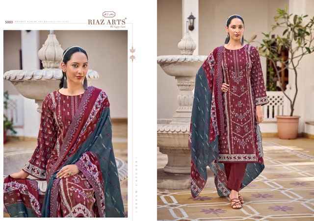 Riaz Arts Chevron Cotton Dress Material (6 pcs Catalogue)