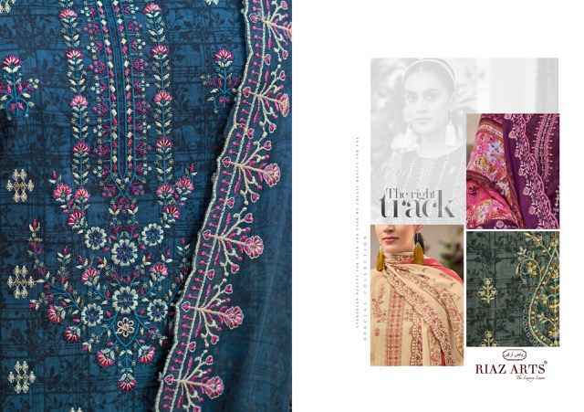 Riaz Arts Chevron Cotton Dress Material (6 pcs Catalogue)
