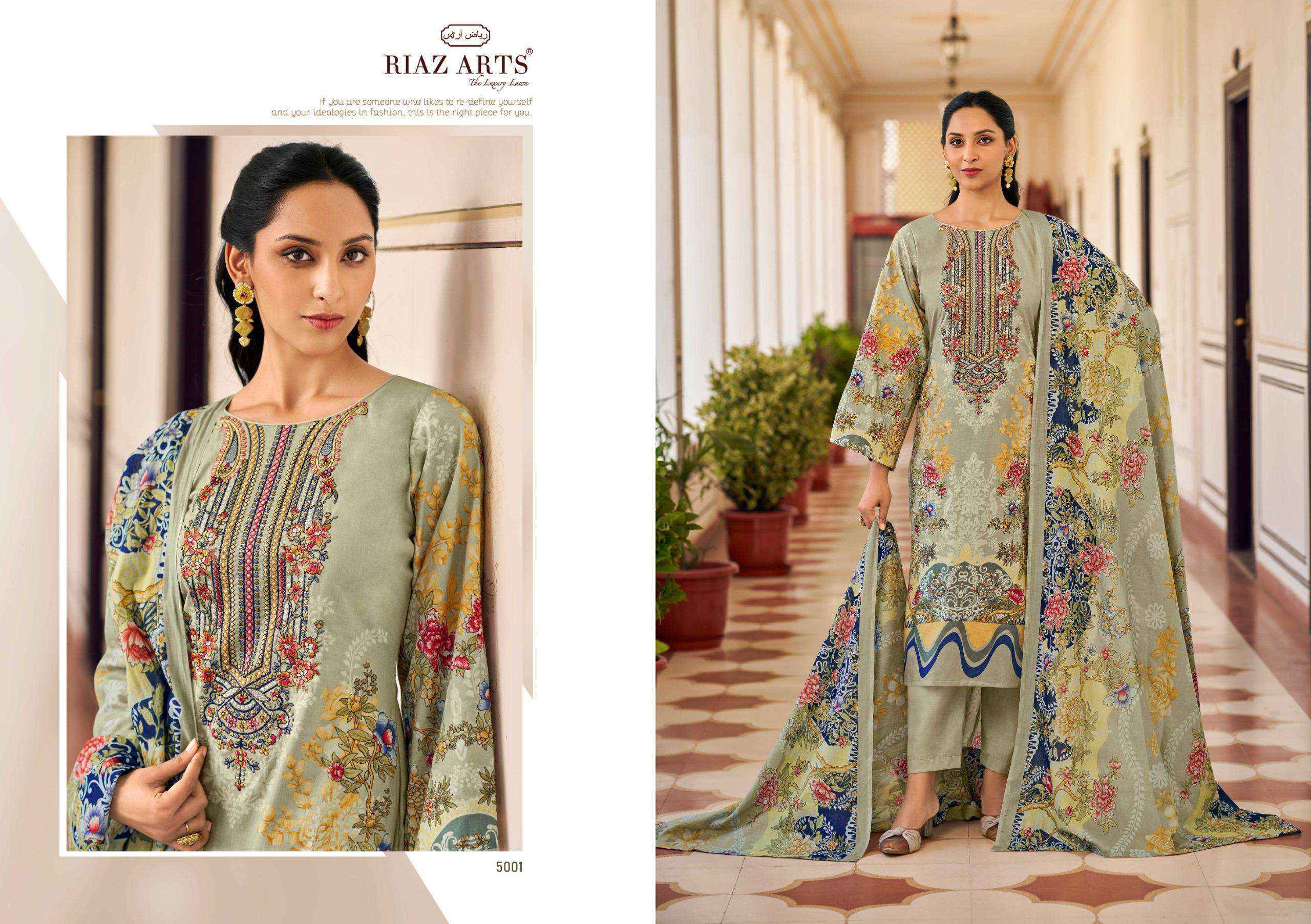 Riaz Arts Musafir Vol-28 Lawn Cotton Dress Material (4 pcs Catalogue)