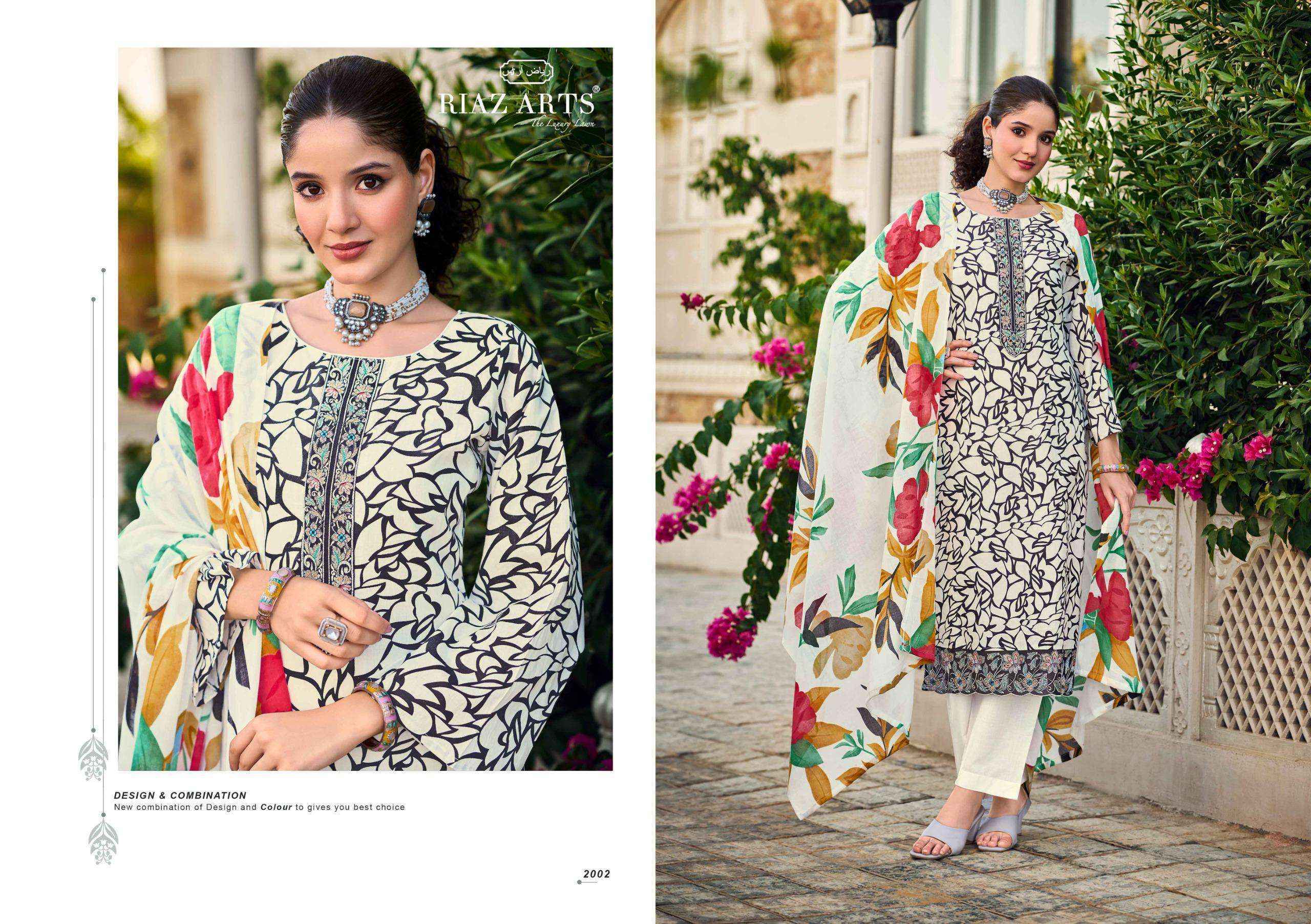 Riaz Arts Summer Star Lawn Cotton Dress Material 6 pcs Catalogue