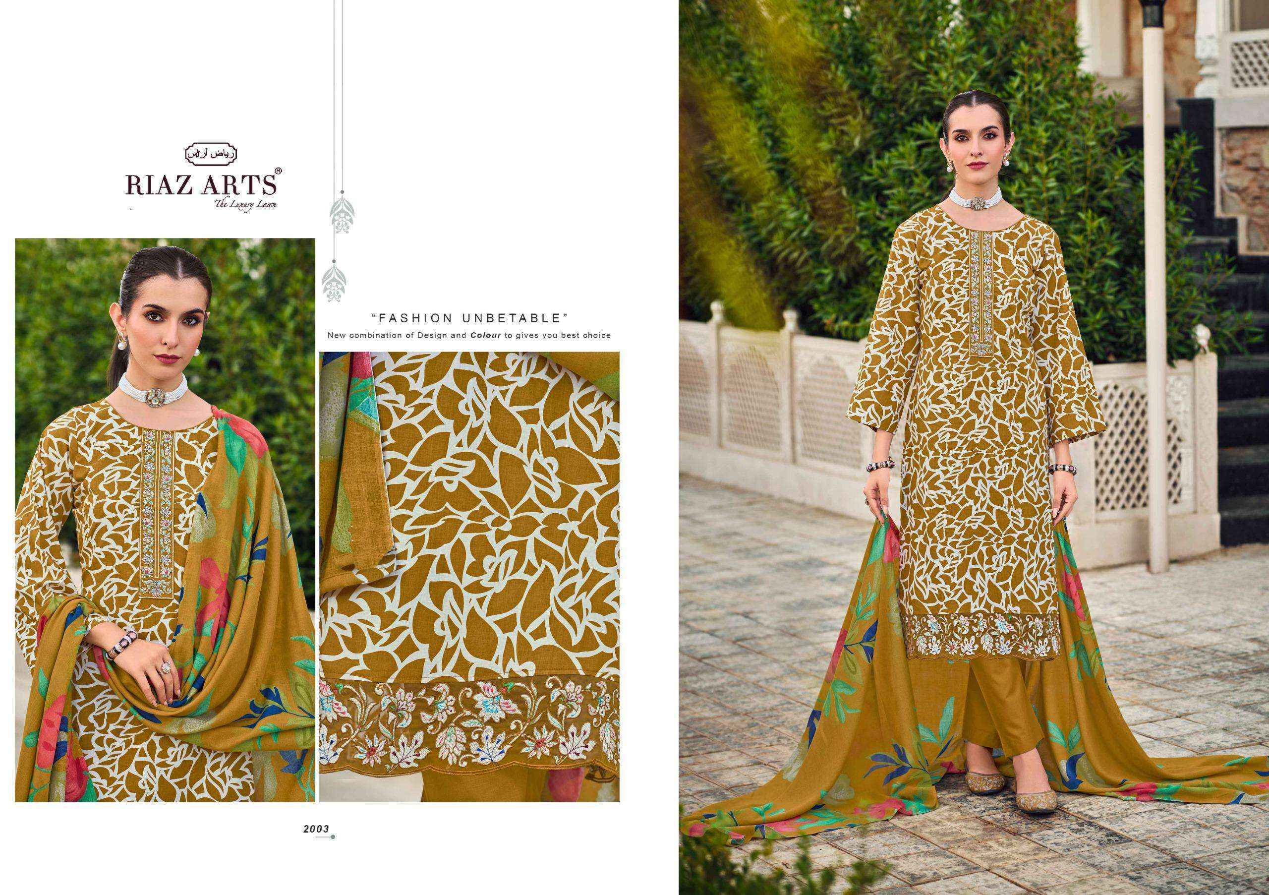 Riaz Arts Summer Star Lawn Cotton Dress Material 6 pcs Catalogue