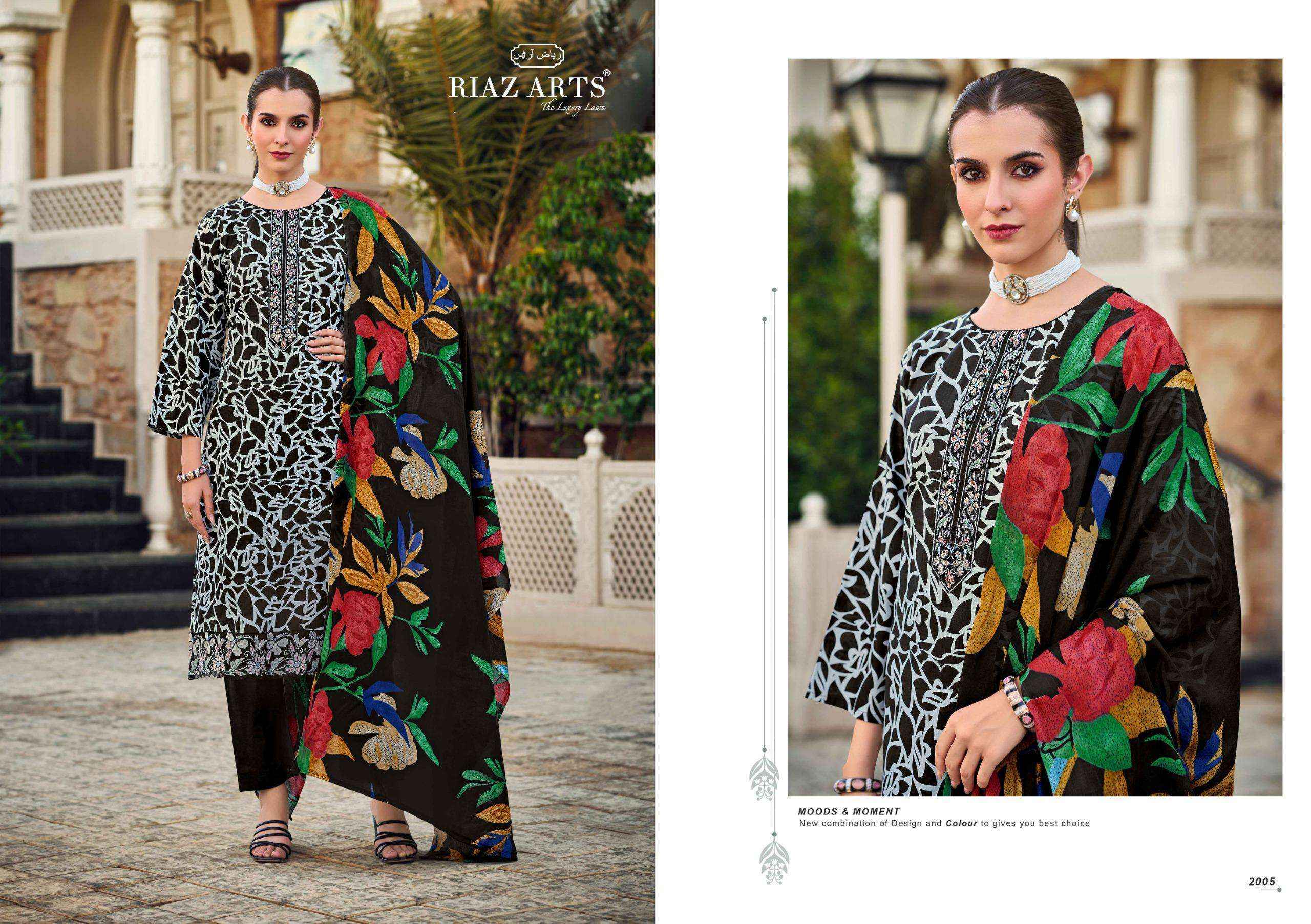 Riaz Arts Summer Star Lawn Cotton Dress Material 6 pcs Catalogue