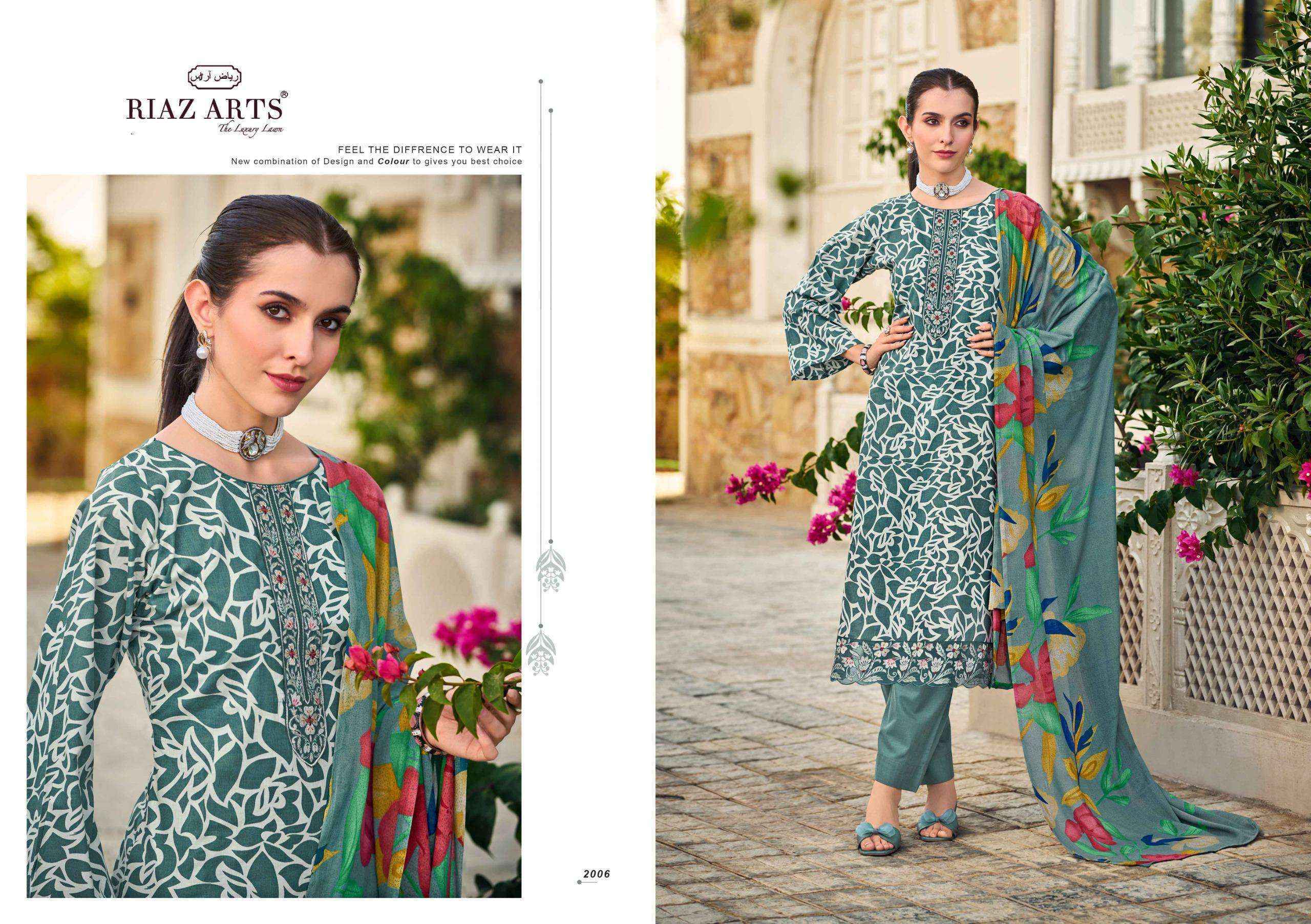 Riaz Arts Summer Star Lawn Cotton Dress Material 6 pcs Catalogue