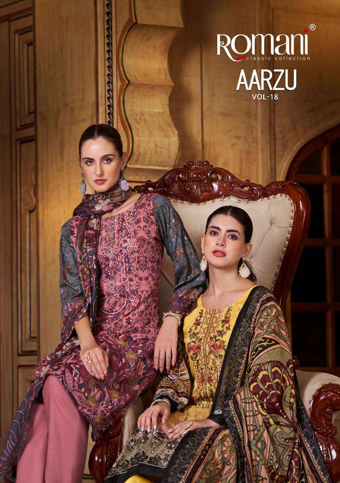 Romani Aarzu Vol 18 Cotton Dress Material 8 pcs Catalogue