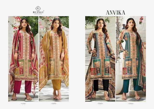 Rupali Fashion Anvika Viscouse Musline Dress Material (4 pcs Catalogue)