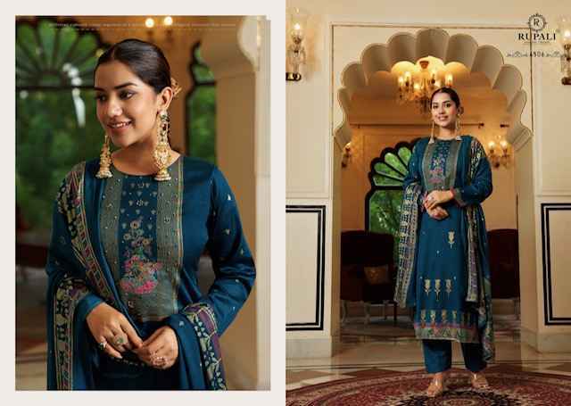 Rupali Fashion Daawat E Ishq Jam Satin Dress Material (6 pcs Catalogue)